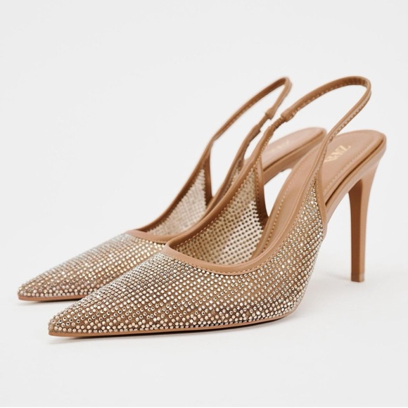 NWT Zara sparkled heels size 11 - Picture 1 of 3